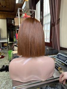 100% 12A vietnamita crudo sin procesar cabello virgen cierre transparente HD Bob hueso recto pelucas de cabello humano - Product Image 3