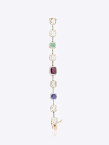 Bracelet Traditionnel pour Femme en Or 14K Sertie de Cristaux Polki Prismatiques, Bijou Ethnique Hindou Élégant Fait Main, Réglable et de Qualité Supérieure - Product Image 4