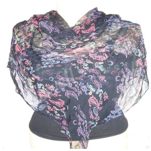 Elegant Women Polyester Printed Scarf Lightweight Fashionable Floral Pattern Soft <b>Wrap</b> Shawl Stylish Neck <b>Head</b> Hijab Scarves - Product Image 3