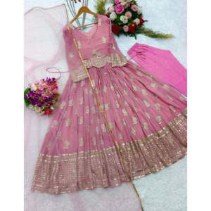 Belle robe pour femmes avec ceinture attachée Pent et Dupatta pour les fêtes - Product Image 2