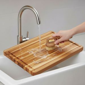 Planche à découper en bois avec rainure pour jus, durable, sans danger pour les aliments, planche de boucher de cuisine, durable, compatible lave-vaisselle, Vietnam - Product Image 3