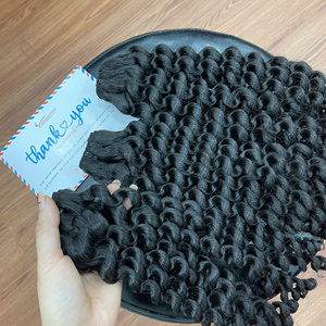 Cheveux bouclés à la vapeur, couleur naturelle, prêts à être expédiés, fournisseur de cheveux bruts, mèche de cheveux bruts, trame doublement tirée - Product Image 2