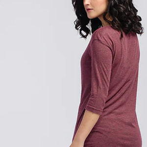 Camiseta de Manga Larga para Mujer, Cuello Redondo, Algodón Suave, Informal, Ligera, Transpirable, Básica para Uso Diario, Corte Cómodo y Relajado - Product Image 4