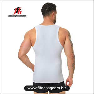 Mens Seamless Shapewear <b>Singlet</b> Ribbed Gym Stringer Fitness <b>Running</b> Shirt Tight Men Tank Top - Product Image 4