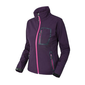 Veste softshell imperméable pour femme, coupe-vent, doublée polaire, pour randonnée en montagne, respirante, vêtements de sport, couleur violette - Product Image 2