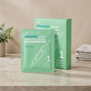 Bffect Exoshot Diary Hydrogel Ampoule Sheet avec Cica, Collagène, Peptide et Acide Hyaluronique pour Apaiser et Éclaircir les Pores - Product Image 3