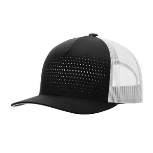 Casquette de baseball unisexe à séchage rapide en gros, en stock, personnalisable, perforée au laser, 5 panneaux, imperméable, toutes saisons - Product Image 2