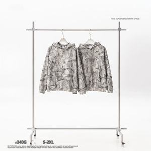 Custom Men's <b>Camouflage</b> Hooded Sweatshirt Sublimation Printed French Terry 100% Polyester Autumn Casual Wear - Product Image 3