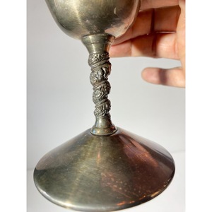 Handmade Stainless Steel <b>Goblets</b> Bell Shape Vintage Design Durable Wine <b>Glasses</b> Set Of 4 Party Occasion - Product Image 4