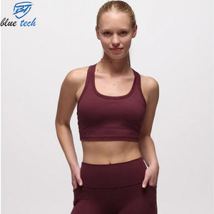 Custom Women Gym Sports Bra Seamless Yoga Crop <b>Top</b> High Impact Fitness Workout Running Activewear with Logo Option - Product Image 3