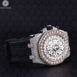 Reloj de Lujo para Hombre Charm_Jewells, Acero Inoxidable, 42mm, Esfera Poligonal, Cristal de Zafiro, Cuarzo Analógico, Cronógrafo, Diseño Moderno - Product Image 2