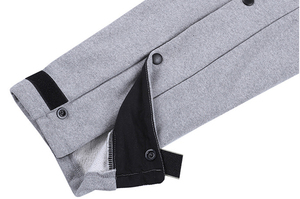 กางเกงขายาวผ้าฝ้ายคุณภาพดี น้ำหนักเบา เอวกลาง สำหรับผู้ชาย สวมใส่กลางแจ้ง รับผลิตตามขนาด ออกแบบ OEM ลำลอง ผ้าฟลีซ - Product Image 2