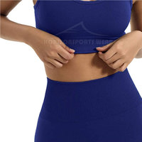 Ensemble de yoga 2 pièces uni pour femme – Tenue de sport en Spandex/Nylon à séchage rapide et respirante – Meilleure vente