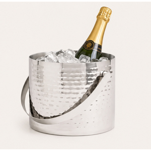 Seau à glace martelé en acier inoxydable écologique et moderne avec poignée pour refroidisseur à vin, idéal pour bars, fêtes, hôtels, restaurants - Prix usine - Product Image 2