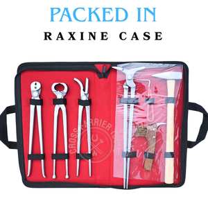 Kit d'outils de fermeur en valise avec pince à clous, dégarnisseur de sabots, extracteur de clous, marteau de fermeur, brosse de nettoyage et crochet de ramassage - Product Image 6