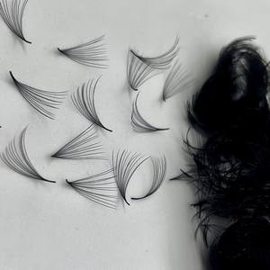 Extensions de cils synthétiques bouclés faits à la main de haute qualité 10D/14D/16D/20D, naturels et longs, commande en gros, boîte écologique - Product Image 2