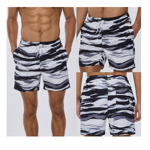 Men's Quick Dry Breathable <b>Board</b> Shorts Sublimation Print Elastic Waist Casual Swimwear Pockets Mid Length 100% Polyester Hip - Product Image 6