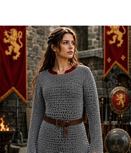 ชุดเกราะเหล็กถักแบบโซ่ ดีไซน์เชื่อมแบบ 3 มิติ รูปทรงกลม สไตล์โบราณ - Product Image 1