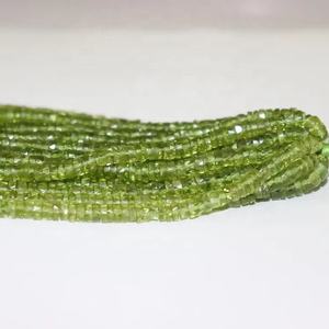 ลูกปัด Citrine เหลี่ยมเพชรพลอย Heishi ขนาด5มม. 16นิ้วลูกปัดทรงเพอริโด - Product Image 1