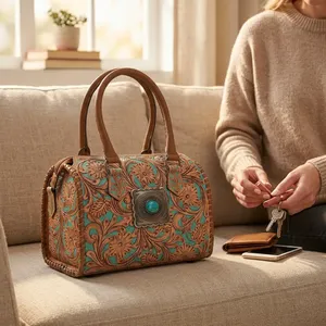 Vegan Leather Vintage Style Women's Hand Bag Cards Design Chains Decoration Two Straps Leather <b>Handbag</b> - Product Image 4
