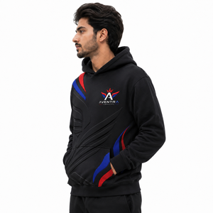 Sudadera con Capucha Personalizada con Estampado Puff, Material de Algodón Grueso, Estampado Gráfico en 3D, Capucha con Cordón, Bolsillo Tipo Canguro, Corte Holgado - Product Image 3