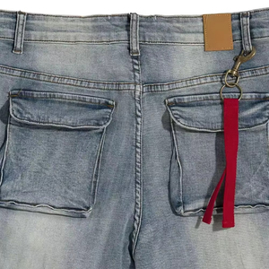 Casual Men Zipper <b>Fly</b> Loose Denim Baggy Shorts Skate <b>Jeans</b> Shorts High Street Men's Shorts From Pakistan - Product Image 5