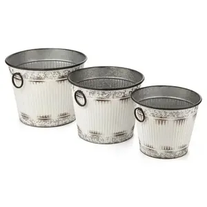 Jardinière galvanisée de style rustique pour jardins extérieurs, patios, balcons, terrasses et divers espaces de jardinage - Product Image 4