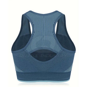 Sujetador deportivo de alta sujeción con tela de secado rápido, tirantes ajustables, transpirable, que absorbe el sudor, diseño sencillo frontal para actividades al aire libre. - Product Image 2
