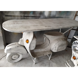 Reproduction Scooter <b>Bar</b> <b>Table</b> Vintage Old Scooter Wood Furniture Industrial Style Counter Bulk Wholesale Export Supplier - Product Image 3