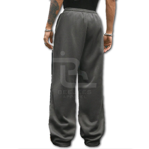 Custom Men's Winter Casual <b>Harem</b> Pants Fleece 100% Cotton Pleated Front Drawstring Closure Ribbon Stitching Breathable Elastic - Product Image 5
