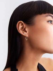 Modernos Pendientes Colgantes de Oro de 18K con Micro Pavé, Joyería de Aniversario de Lujo en Plata de Ley Chapada en Oro - Product Image 3