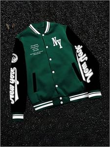Urban Fashion Varsity <b>Jacket</b> for <b>Men</b> & Women – Retro Letterman Bomber with Stylish Embroider, Soft Fabric, Comfortable Relaxed - Product Image 5