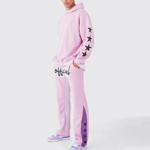 Survêtements d'hiver pour hommes en gros, 100 % coton, logo personnalisé, ensemble de course et de jogging d'extérieur, polaire légère 2026 - Product Image 1