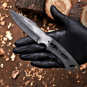 Cuchillo de acero 1095 DIY con hoja en bruto, forjado de espiga completa, para bushcraft, kit de cuchillo de caza de hoja fija personalizado, OEM/ODM - Product Image 4