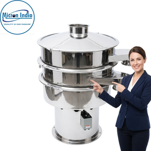 Máquina Cribadora Vibratoria Digital Automática de Alta Resistencia Micron India, Diseño de Acero Inoxidable, PLC, 110V, para Cribado de Polvo y Papel - Product Image 3