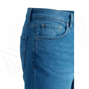Jean en denim coupe droite slim délavé pour homme, en coton, style décontracté automne - Product Image 6