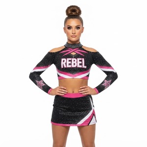 Uniforme de cheerleading personnalisé pour lycée, vêtements d'équipe légers et respirants pour femmes, fabricant OEM ODM en gros - Product Image 2