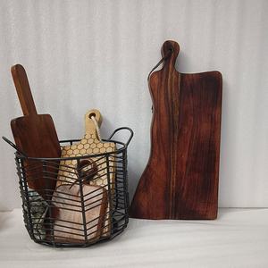 Tablero de charcutería de madera de Acacia ecológico acabado a mano forma moderna tablero de servicio de granja multiusos mango recién llegado - Product Image 5