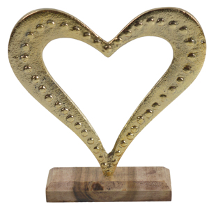 Precioso Regalo para Parejas, Corazones Plateados con Diseño Combinado, Decoración para el Hogar, Decoración de Mesa, Decoración Festiva, Acabado Dorado - Product Image 3