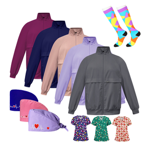 Nouvelle Collection 2025 – Ensemble d'uniformes médicaux et d'infirmiers personnalisables, extensibles et confortables, avec fermeture éclair et poches, 3/4/5-en-1, pour hommes et femmes - Product Image 4