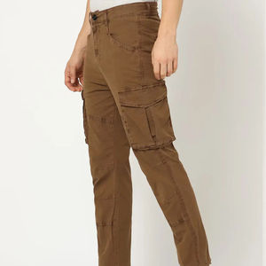 Pantalon Cargo Homme Tendance en Toile 100% Coton Léger Couleur Unie Personnalisable Service OEM ODM pour l'Été - Product Image 2