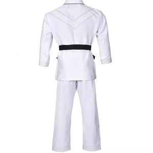 <b>White</b> Judo Gi Uniform 100% Cotton Breathable Lightweight Unisex Adult Martial Arts Wear Regular Fit 140g Black Belt Included - Product Image 2