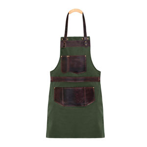 Delantal de Lona Encerada de Lujo con Cremallera y Correa Ajustable para Chef, Barbacoa, Barista, Barbero, Carpintería, Taller, Equipo Utilitario LCA-0003 - Product Image 1