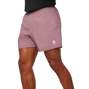 Shorts de sport athlétiques pour hommes, coupe slim 5 pouces, légers, pour l'entraînement et la course, rose calme - Product Image 4