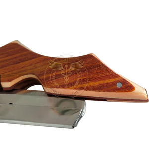 Rasoir droit professionnel en acier inoxydable avec manche en bois pour barbier, lame unique, personnalisable avec logo - Product Image 5