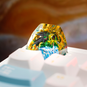 Keycaps Mystiques Anime, Keycaps Artisanaux Personnalisés, Keycaps Anime Mignons, Keycaps Verts, Ensemble de Keycaps, Keycaps en Résine - Product Image 2