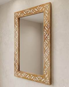 Decorative Bone Inlay <b>Framed</b> Glass Wall Mirrors Luxury Modern Design Wedding Living Room Bathroom Decor Customizable Color Size - Product Image 5