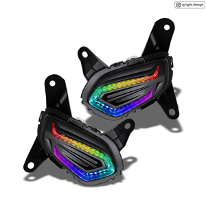 ไฟเลี้ยวหน้ามอเตอร์ไซค์ AJ LIGHT DESIGN Giorno อัพเกรดไฟเลี้ยว LED RGB 2 เลนส์ สำหรับติดตั้งเพิ่มเติม - Product Image 1