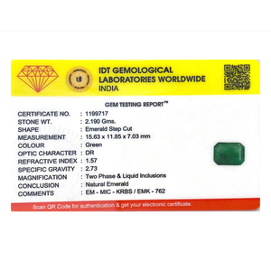 Natural Zambian Emerald 10.95 Carat Loose Gemstone Emerald Cut Green for Fine Jewelry - Product Image 4