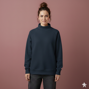 Camiseta Holgada de Manga Larga con Cuello Alto para Mujer, Diseñada para Mayor Comodidad, Prenda Esencial para un Estilo Casual - Product Image 5
